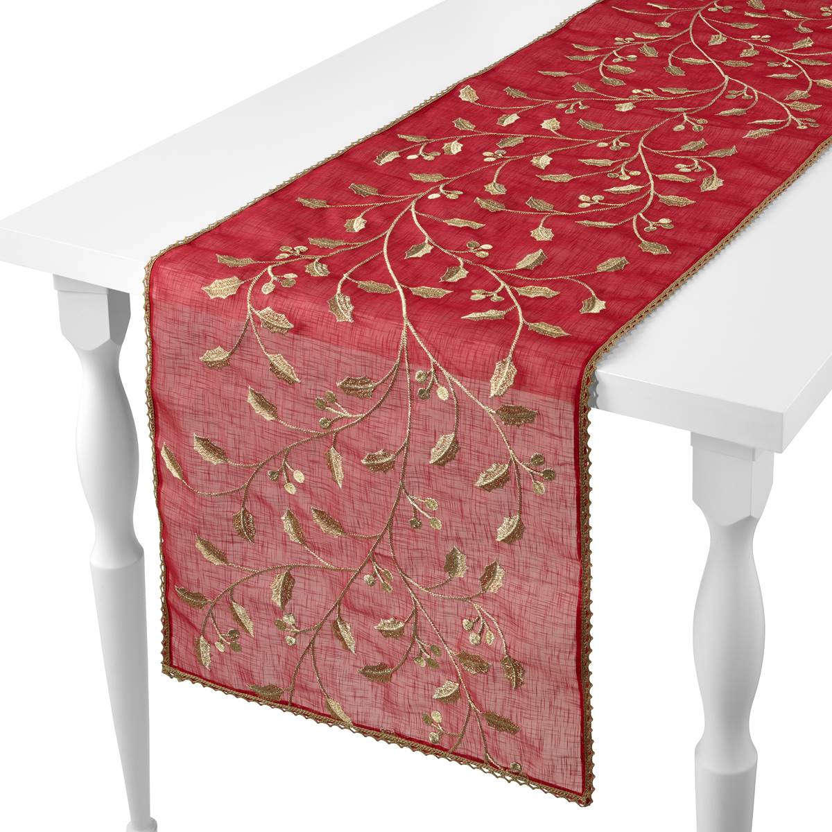 Avanti Allover Leaf Table Runner