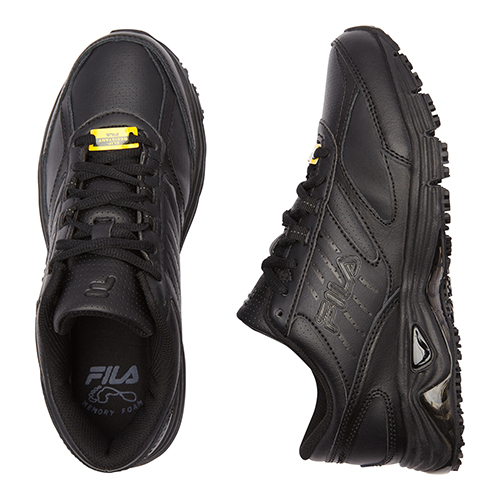 Womens Fila Memory Flux Work Shoes - Black