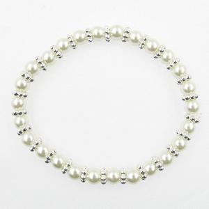 Rosa Rhinestones Pearl Stretch Bracelet