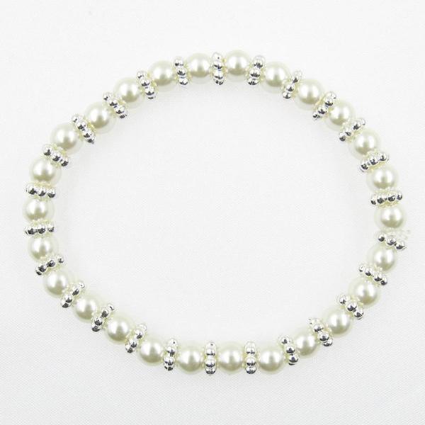 Rosa Rhinestones Pearl Stretch Bracelet