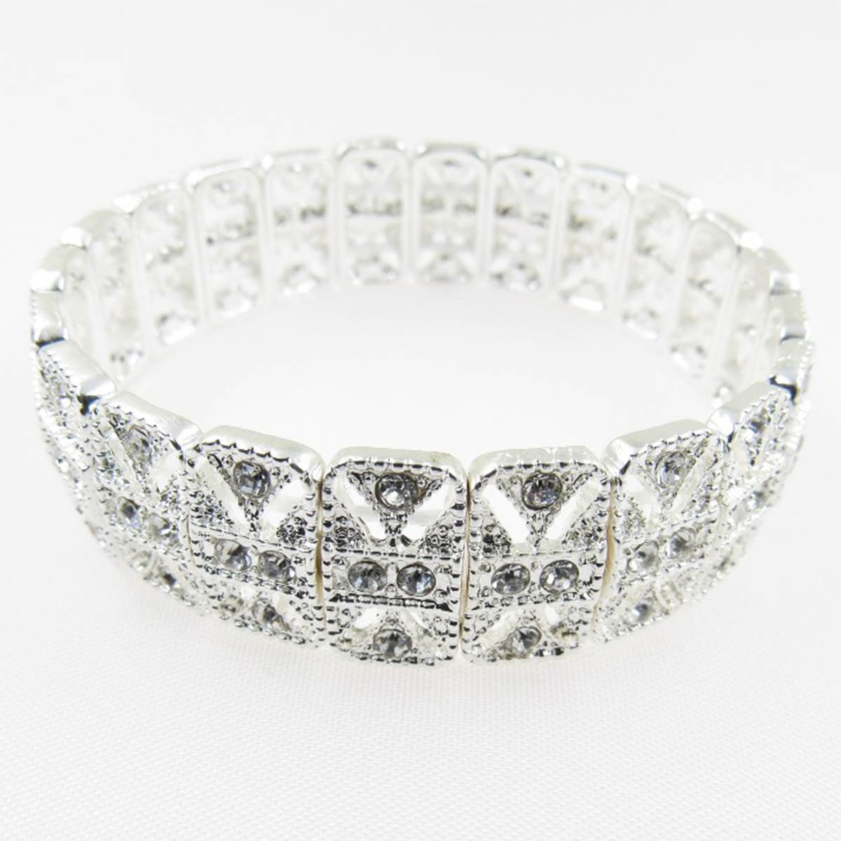 Rosa Rhinestones Victorian Stretch Bracelet