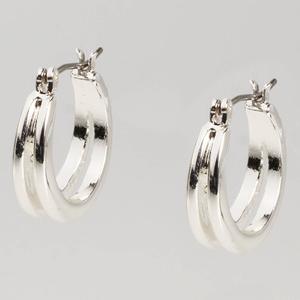 Design Collection Silver-Tone Open Post Earrings