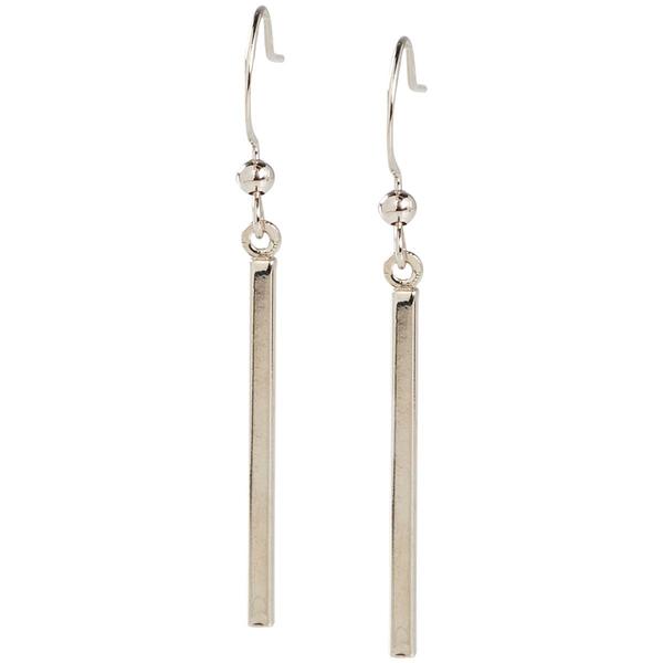 Design Collection Silver-Tone Drop Bar Earrings