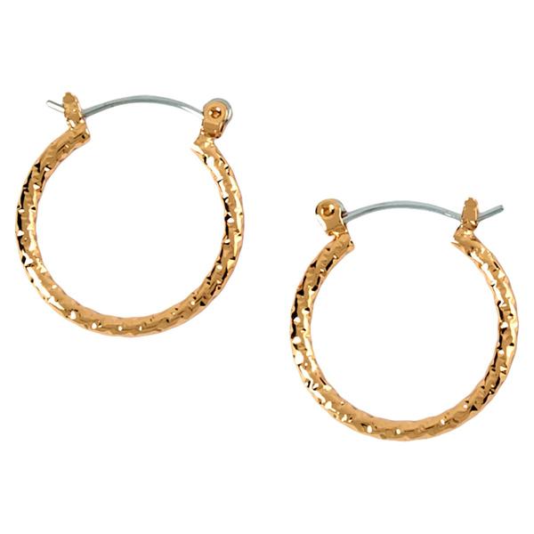 Design Collection Small Gold Polished Hoop Earrings