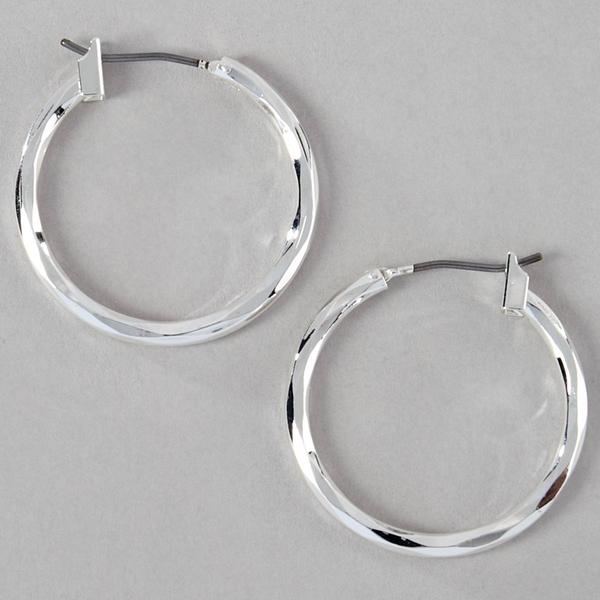 Design Collection Silver-Tone Hoop Earrings
