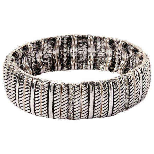 Design Collection Silver-Tone Stretch Bracelet