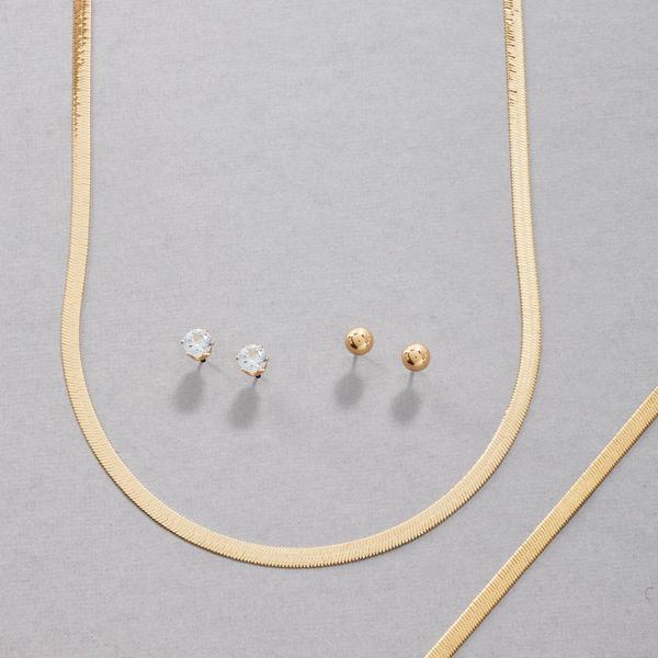 Design Collection Gold-Tone Necklace/Bracelet/Earring Set