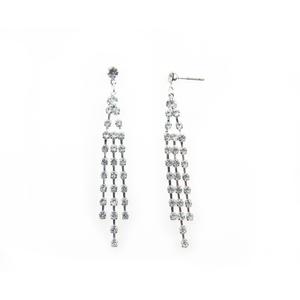 Rosa Rhinestones Crystal Rhinestone Triple Strand Earrings