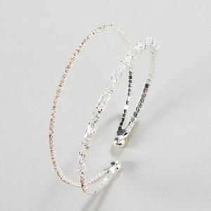 Rosa Rhinestones 2-Row Mixed Rhinestone Cuff Bracelet