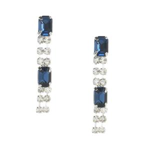 Rosa Rhinestones Mixed Blue Rhinestones Drop Earrings