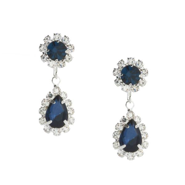 Rosa Rhinestones Rhinestone Daisy Duo Drop Earrings