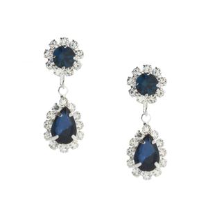 Rosa Rhinestones Rhinestone Daisy Duo Drop Earrings