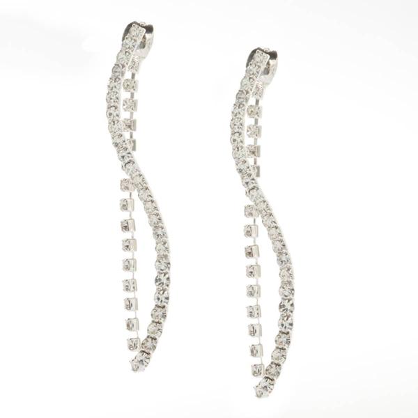 Rosa Rhinestones Crystal Twist Earrings