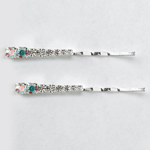 Womens Rosa Rhinestones Graduated Rhinestone Bobby Pins