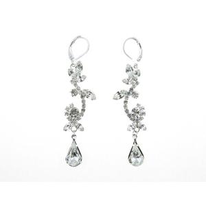 Rosa Rhinestones Weave Dangle Earrings