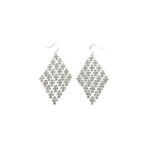 Rosa Rhinestones Silver-Tone-Plated Crystal Chandelier Earrings