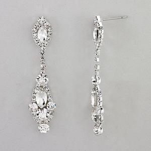 Rosa Rhinestones Victorian Drop Earrings