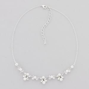 Rosa Rhinestones Pearl & Clear Rhinestone Mix Necklace