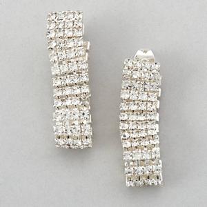 Rosa Rhinestones Crystal Loops Earrings