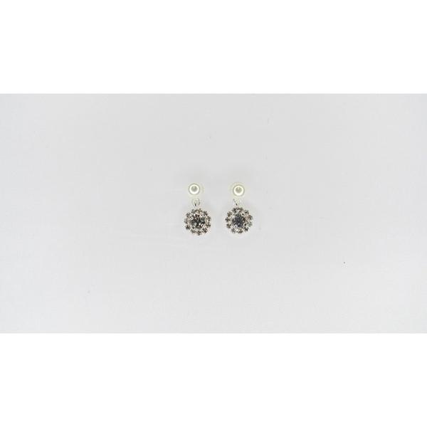 Rosa Rhinestones Daisy Drop from a Pearl Stud Earrings