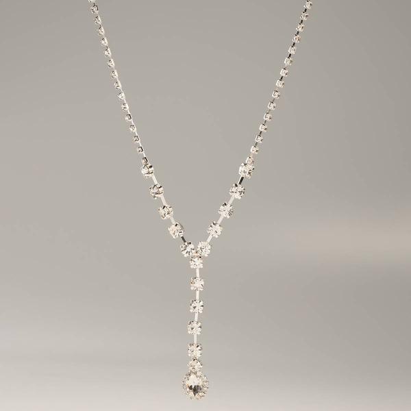 Rosa Rhinestones Rhinestone Collar Y-Necklace