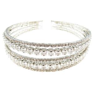 Rosa Rhinestones Silver-Tone CZ & Rhinestone Bracelet