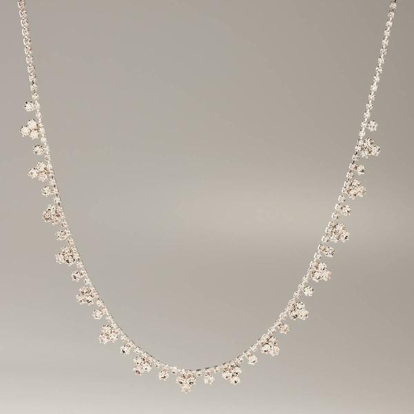 Rosa Rhinestones Delicate Trim Rhinestone Collar Necklace