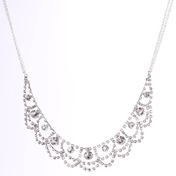 Rosa Rhinestones Crystal Princess Bib Necklace