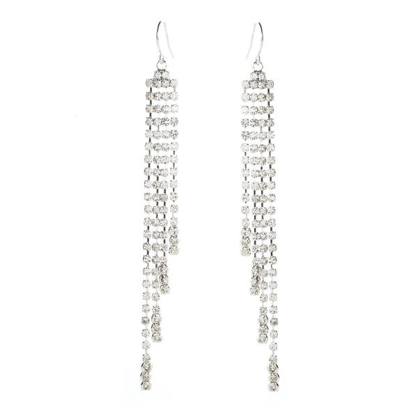 Rosa Rhinestones Graduated Fringe Dangle Earrings