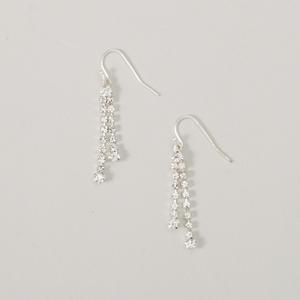 Rosa Rhinestones Rows of Rhinestone Dangle Earrings