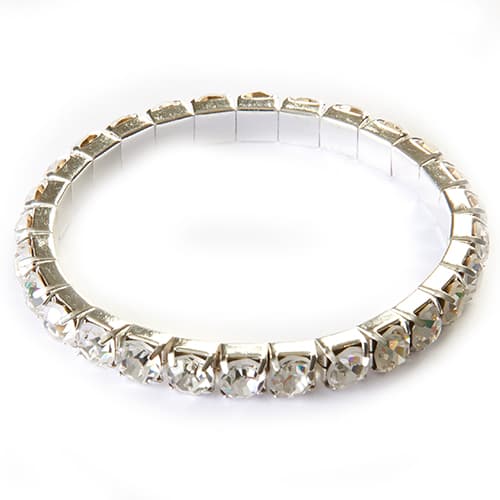 Rosa Rhinestones Large Crystal Stretch Bracelet