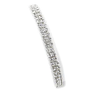 Rosa Rhinestones 2-Row Stretch Bracelet
