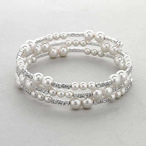 Rosa Rhinestones Pearl & Rhinestone Bracelet