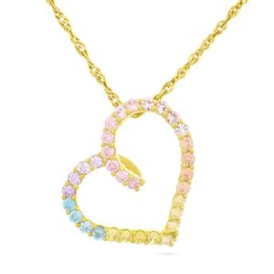 Forever New 18kt. Gold Plated Rainbow CZ Heart Pendant