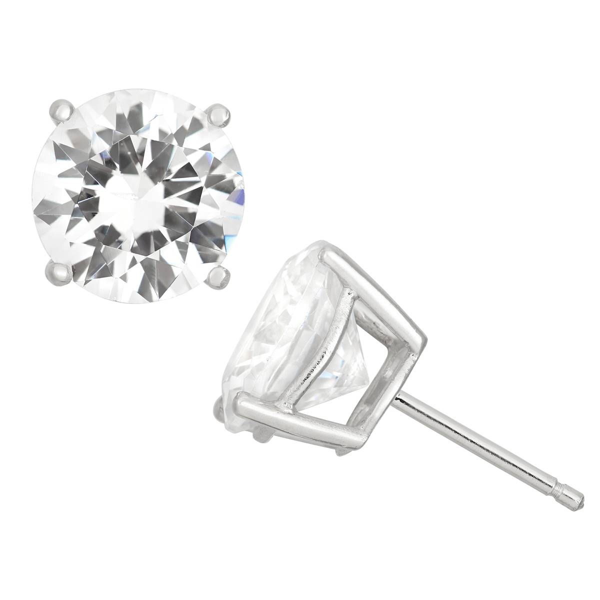 Forever New 10mm Round White CZ Stud Earrings