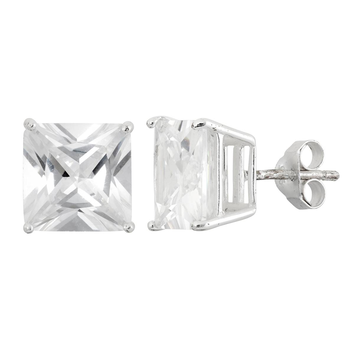 Forever New 7mm Square White CZ Stud Earrings