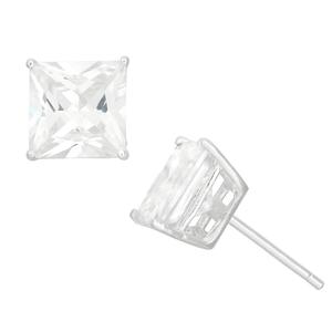Forever New 8mm Square White CZ Stud Earrings