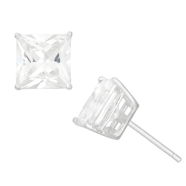 Forever New 8mm Square White CZ Stud Earrings