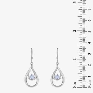 Forever New Sterling Silver CZ Double Pear Shape Drop Earrings alternate view