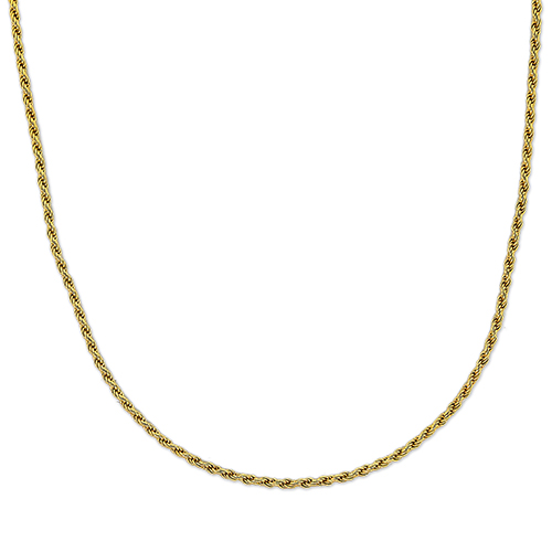 Gold & Silver 18kt. Diamond Cut Rope Chain - 20in.