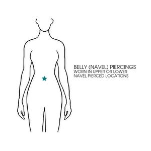 14-Gauge Surgical Steel Silver Glitter Belly Banana alternate view