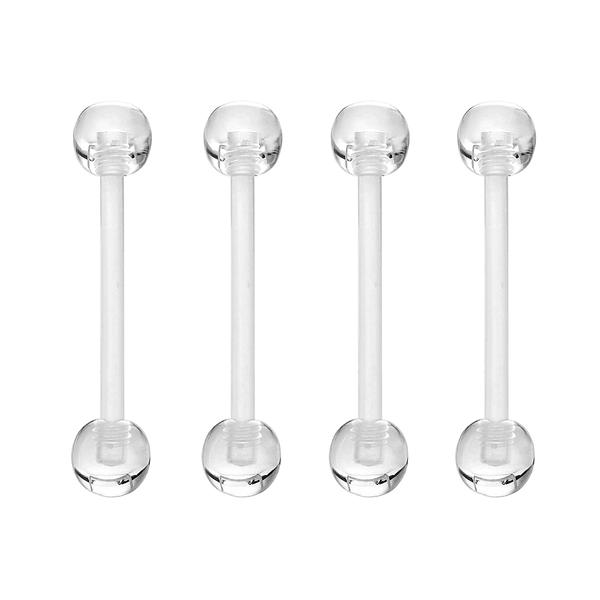 4pc. 14-Gauge Bioflex Tongue Retainer