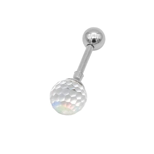 16-Gauge surgical Steel AB Crystal Disco Ball Tragus Earring alternate view