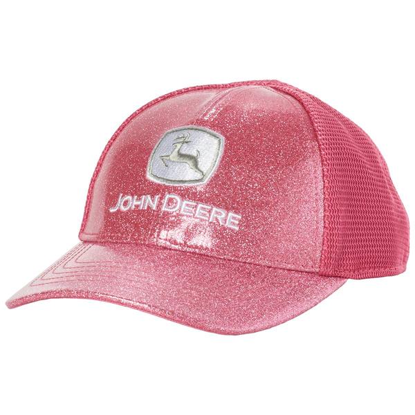 Toddler Girl John Deer Logo Glitter Baseball Hat