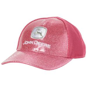 Toddler Girl John Deer Logo Glitter Baseball Hat