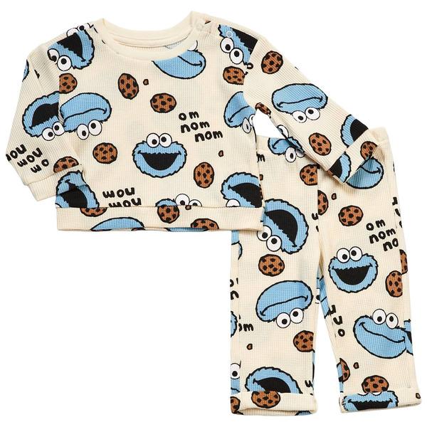 Baby Boy (NB-9M) Sesame Street(R) 2pc. Cookie Monster Thermal Set