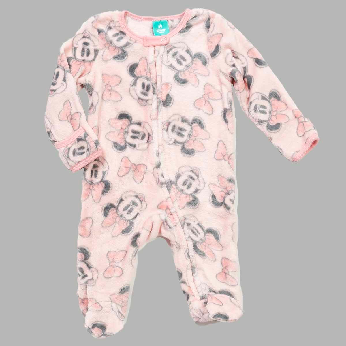 Baby Girl (NB-9M) Disney Minnie Mouse Fuzzy Sleep & Play