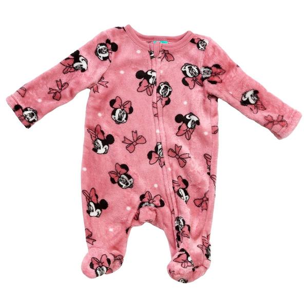 Baby Girl (NB-9M) Disney Minnie Mouse Woobie Coverall Pajamas