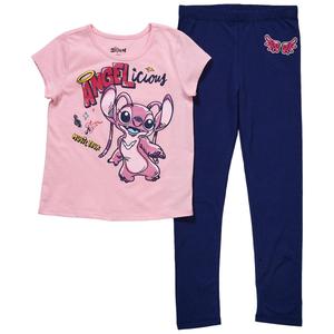 Girls (4-6x) Disney Short Sleeve Angelicious Tee & Leggings Set alternate view