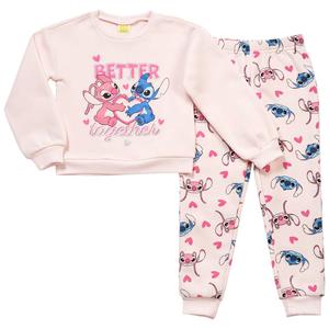Girls (4-6x) Disney Stitch & Angel Better Together Jog Set